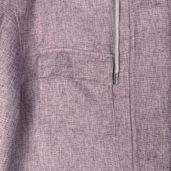AVEC LES FILLES Lavender Cropped Lightweight Jacket Size XL Full zip Hoodie - Picture 11 of 12